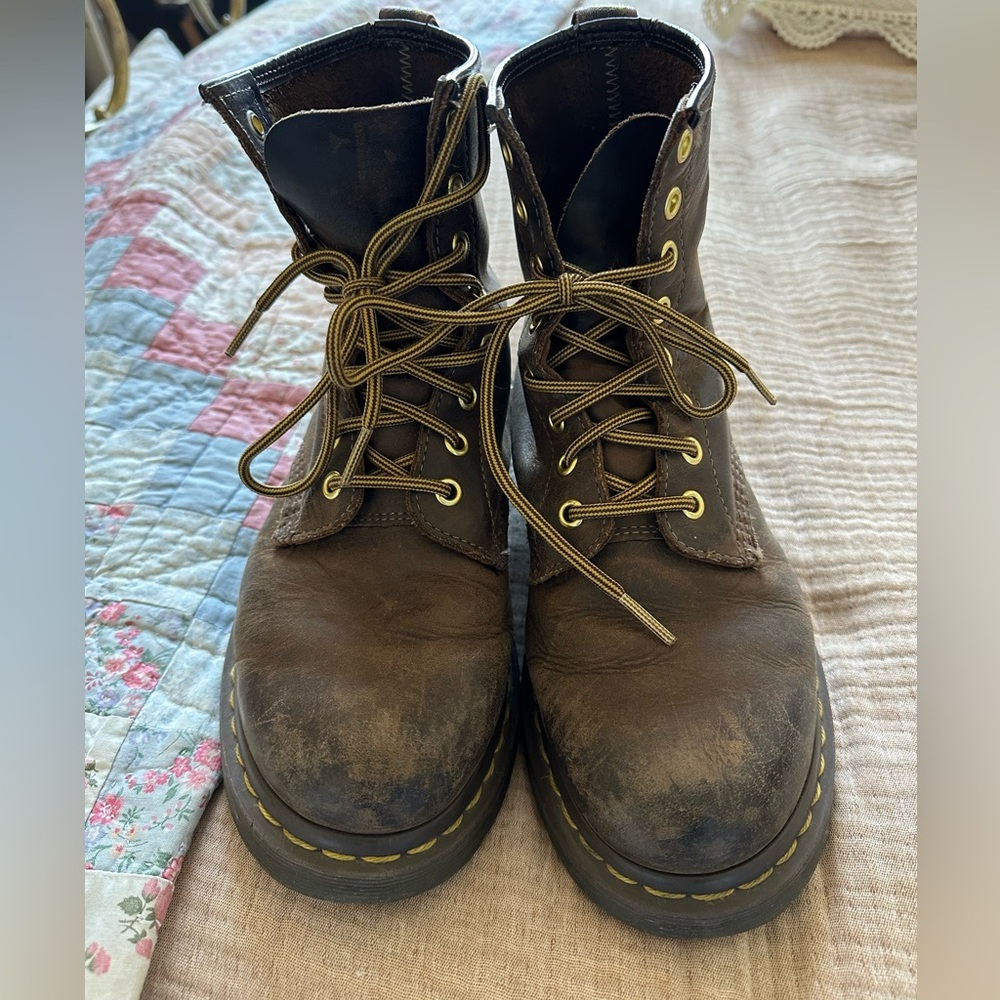 Dr. Martens 1460 Crazy Horse Leather Lace Up Boots